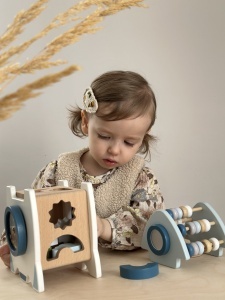 Centru De Activitati Montessori Racheta, Lemn, 7 Piese, Multicolor - Img 3