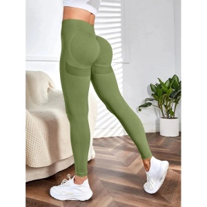 Colanti Sala Lungi, Modelatori, Model Push Up, cu Talie Inalta, Verde Deschis