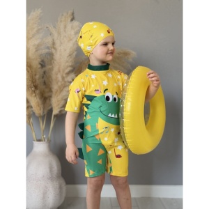 Costum de Baie Copii Dino Muzician Doua Piese - Img 2