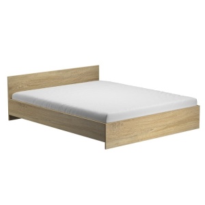 Dormitor Serenity Sonoma, Dressing 120 cm cu Oglinda, Pat, Doua Noptiere, 160x200 cm - Img 2