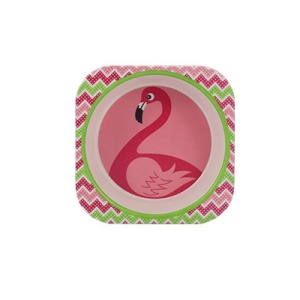 Farfurie pentru Copii, Bambus, 14 x 4 cm, Flamingo