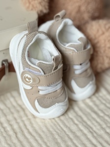 Incaltaminte Copii Stil Adidas, cu Elastic si Scai, Brant Moale, Talpa Cauciuc, Crem