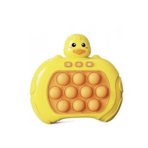 Joc Interactiv Consola Pop It, Cu Muzica Si Lumini, Antistres, Pui Galben