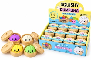 Jucărie Antistres Mini Squishy Dumpling pentru Copii, 5,5 cm, Culori Aleatorii, 3 Ani+