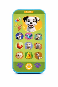 Jucărie Educativă Tip Smartphone cu Touchscreen, Povești și Sunete, 14 Taste, Albastru