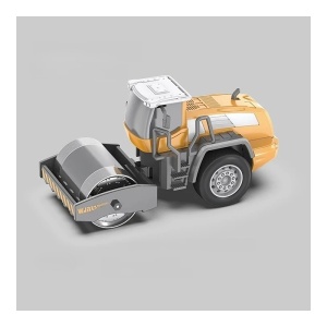 Jucarie Masina Compactor pentru Asfalt, Galben, Metal, 16 cm, 3 ani+