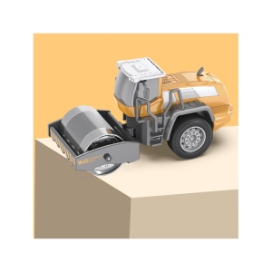 Jucarie Masina Compactor pentru Asfalt, Galben, Metal, 16 cm, 3 ani+ - Img 2
