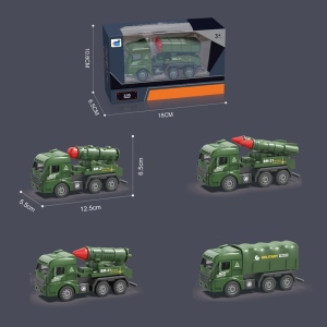 Jucarie Masina Militara, Model 3, Verde, Plastic, 12 cm, 3 ani+ - Img 2