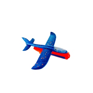 Jucarie Pistol Lansator, 20 cm, Plastic si Spuma, Lumini, Portocaliu cu Albastru, 6 ani+ - Img 5