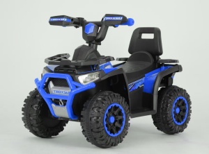 Mașinuță Ride-On ATV 4x4 pentru Copii cu Mâner de Împingere, Albastru - Img 7