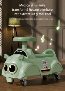 Mașinuță Ride-On pentru Bebeluși și Copii 0-4 Ani, Plastic PP, Verde - Img 4