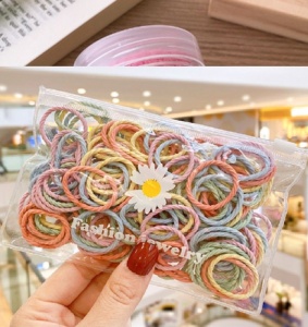 Set 100 Elastice Multicolore pentru Par