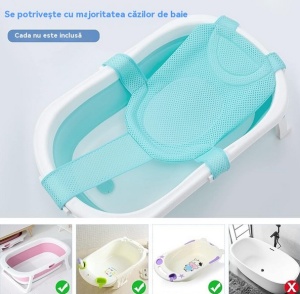 Suport tip Hamac Pentru Cadita Bebelusi, Universal, Textil, Turquoise - Img 2