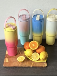 Termos Multicolor, Otel Inoxidabil, cu Pai si Maner, Model 5, 900 ml - Img 3