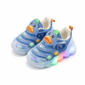Adidași Copii cu Lumini LED, Model Albastru Rățușcă , Talpă Antiderapantă, Confort și Design Modern - Img 2