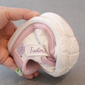 Adidași Copii pentru Primii Pași, Talpă Flexibilă, Ușori și Comozi, Închidere cu Arici, Design Ergonomic, Roz-Alb - Img 2