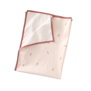 Aleza Impermeabila bebe, Reutilizabila, 68x88 cm, Piersic cu Flori