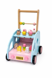 Antepremergator din Lemn Tip Carucior de Inghetata cu Accesorii - Jucarie Educationala Multifunctionala pentru Copii - Img 3