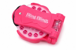 Aparat Bling - Bling de Aplicat Strasuri Pentru Par, Haine, Incaltaminte, 180 Bucati, Plastic, Multicolor, 6 ani+