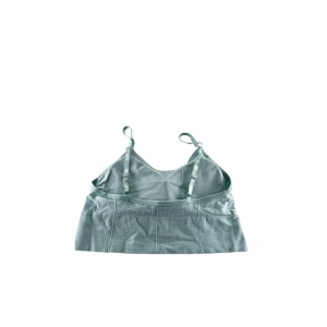 Bustiera Sport pentru Dama, cu Bretele Reglabile si Spatele Gol, Fara Cusaturi, Model Push Up, Mint - Img 2