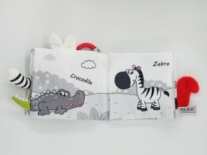 Carte Senzoriala Animale din Padure, Textil, Multicolor, 0 luni+ - Img 3