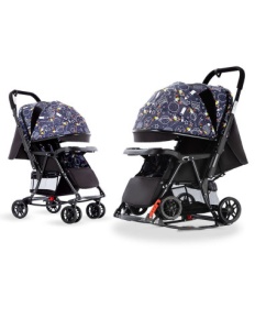 Carucior bebe cu balansoar 3 in 1 Multifunctional, Cadru Aluminiu, roti din cauciuc, Z7 Happy Planet