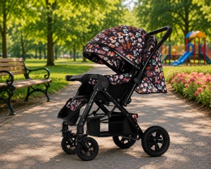 Carucior Copii Multifunctional 2 in 1 Reglabil, Pozitie Somn, Maner Reversibil, Animal Kingdom 9912 - Img 2