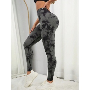 Colanti Sala WNY PRO Tie Dye, Fara Cusatura, Modelatori, Cu Talie Inalta, Negru Si Gri - Img 2