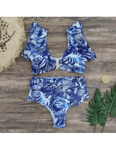 Costum de Baie, Doua Piese, cu Volane, Electric Vibe