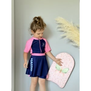 Costum de Baie, Doua Piese, Model Rochita, Swim Girl, Blue