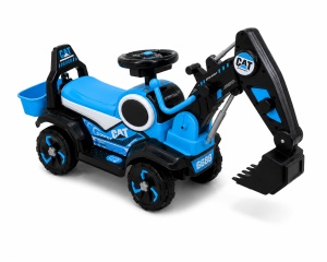 Excavator pentru Copii cu Braț Funcțional, Lumini și Muzică, Mâner Parental, Albastru, Roți Antiderapante, 2-7 Ani - Img 2