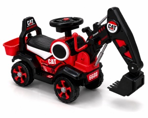 Excavator pentru Copii cu Braț Funcțional, Lumini și Muzică, Mâner Parental, Rosu, Roți Antiderapante, 2-7 Ani - Img 4