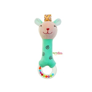 Jucarie Zornaitoare pentru Bebelusi, din Plus cu Sunet, Model Oaie, Multicolor, 20 cm