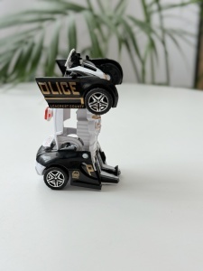 Masinuta 2 in 1, AutoRobot, Plastic, Police, Accesorii Sabii, 14 x 6 cm, 2 ani+ - Img 6