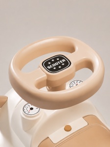 Mașinuță Ride-On pentru Bebeluși și Copii 0-4 Ani, Plastic PP, Crem – Alb - Img 4
