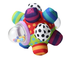 Minge Moale Senzoriala cu Activitati de Dezvoltare pentru Bebelus, Textil, 0 luni+