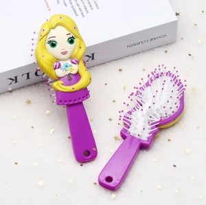 Perie de Păr pentru Copii cu Model Prințesă 3D,Mov