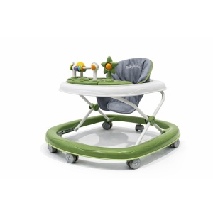 Premergător Bebeluși Verde-Alb cu Panou de Joacă, Scaun Ergonomic, 6luni +