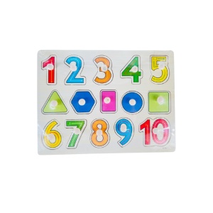 Puzzle Montessori din Lemn, Invata sa numeri, 16 Piese, Dimensiune 30x22.5 cm - Img 2