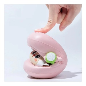Saboti Pentru Copii stil Crocs, Papuci Plaja, cu Accesoriu Detasabil Oita, Spuma, Alb - Img 2