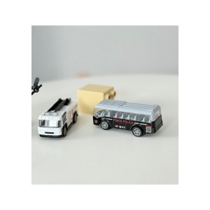 Set 3 Masinute Politie, Model 2, Multicolor, Plastic si Metal, 8 cm, 3 ani+