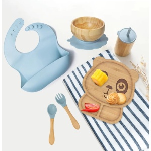 Set Diversificare, 5 Piese, Antialunecare, Lemn, Albastru - Img 2