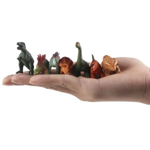 Set Figurine Dinozauri, 12 Piese, 8 cm, Multicolor