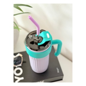 Termos 2 in 1, cu Pai si Maner, Mov/Turquoise, 860 ml