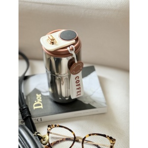 Termos Digital CoffeeMug, Display LED, Termometru inclus, Otel Inoxidabil, Argintiu, 450ml