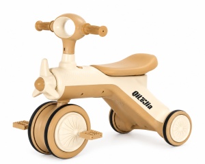 Tricicletă de Echilibru Crem-Alb cu Design Avion, pentru Copii 1-3 Ani