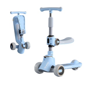 Trotineta 2 In 1 At Performance, Pentru Copii, Ghidon Reglabil Pe Inaltime, Sezut Pliabil, Albastru