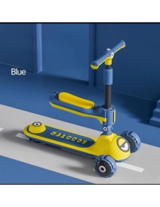 Trotineta pentru Copii cu Scaun Reglabil si Luminite Blue - Img 2