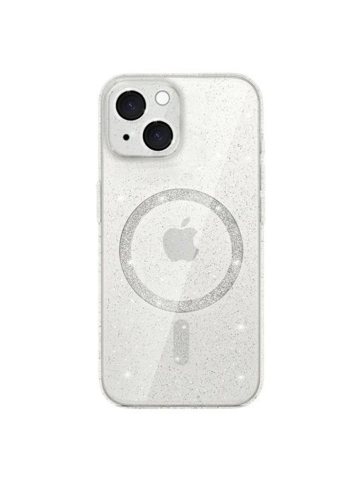 Бял гръб Gliter MagSafe за iPhone 14