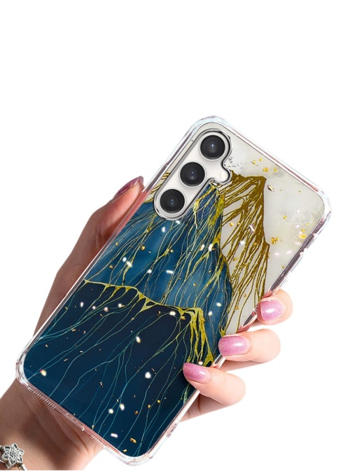 Елегантен ВИСОКОКАЧЕСТВЕН силиконов кейс Gold Glam за Samsung A14